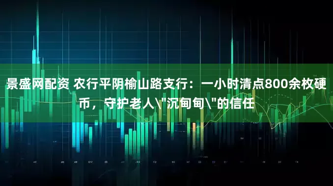 景盛网配资 农行平阴榆山路支行：一小时清点800余枚硬币，守护老人＂沉甸甸＂的信任